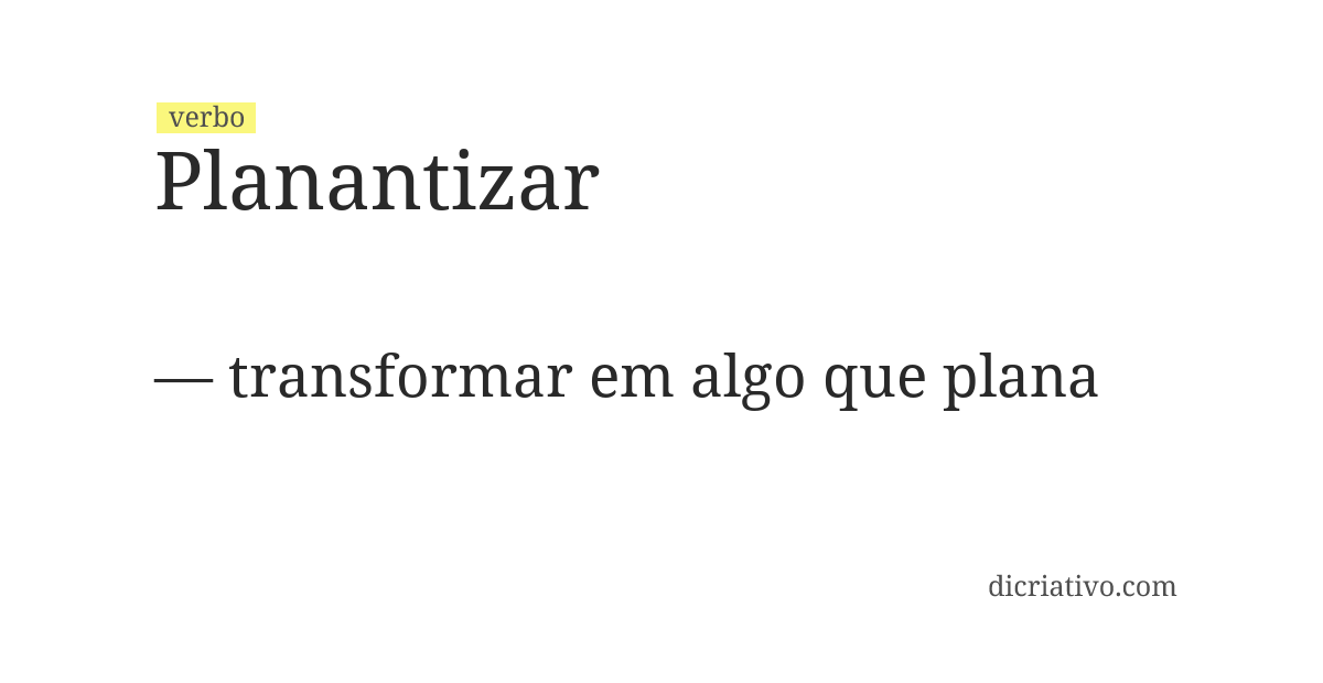 Significado de planantizar
