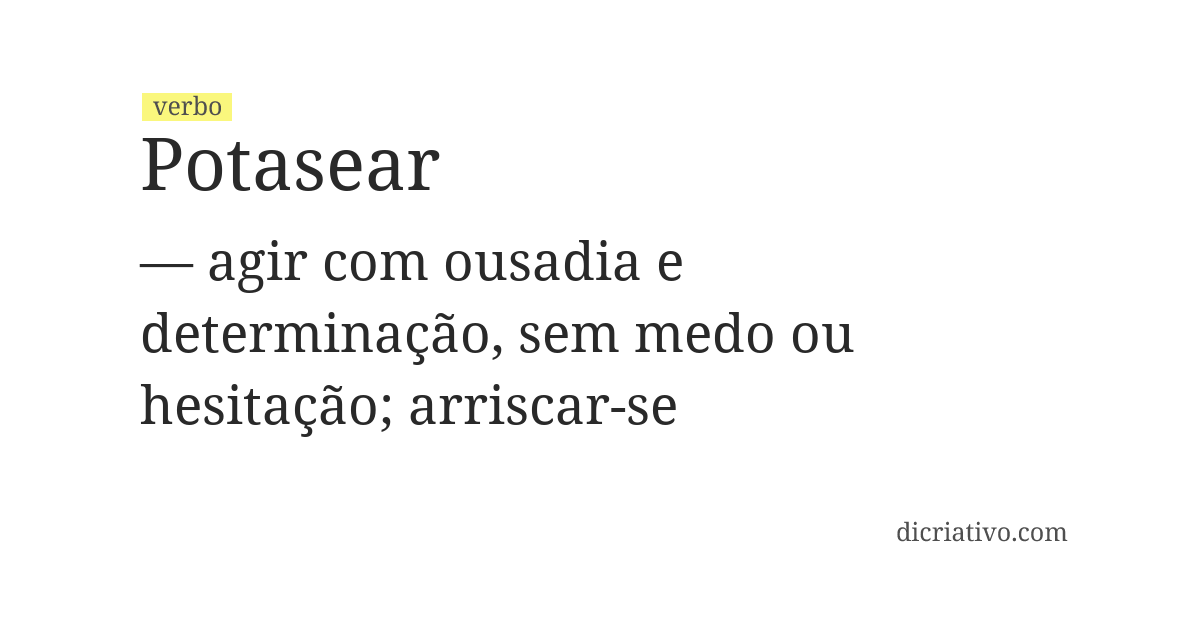 Significado de potasear