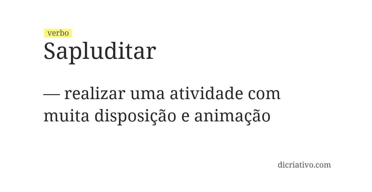 Significado de sapluditar