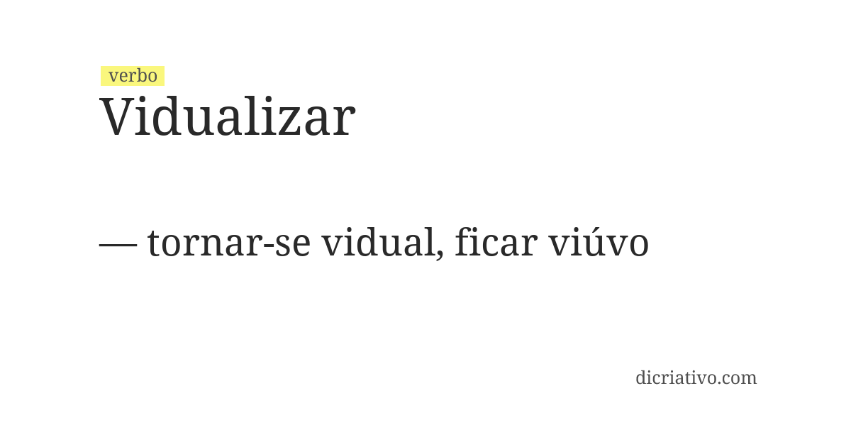 Significado de vidualizar