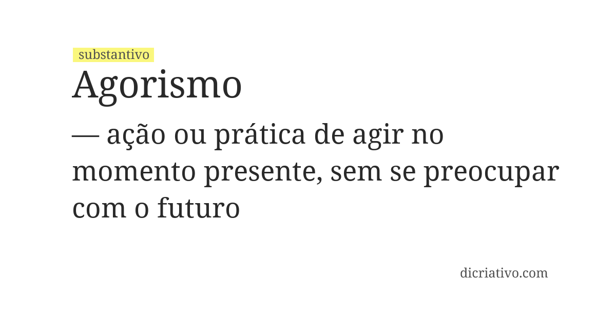 Significado de agorismo