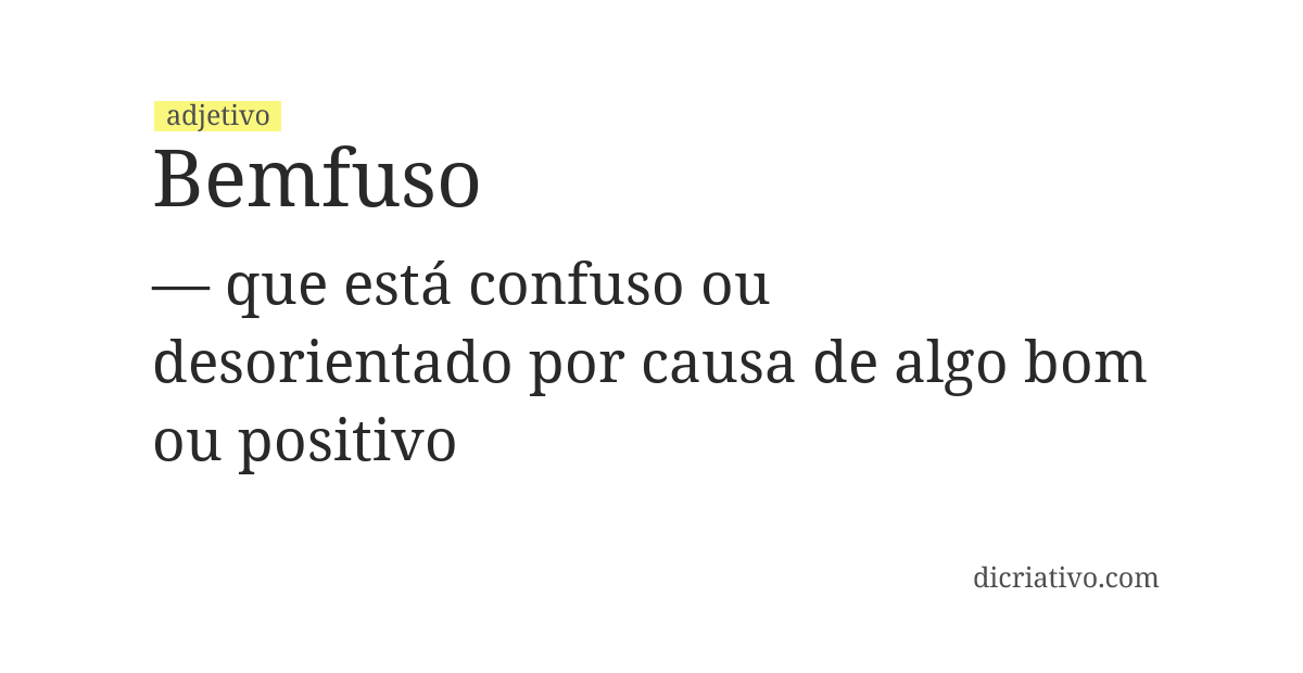 Significado de bemfuso