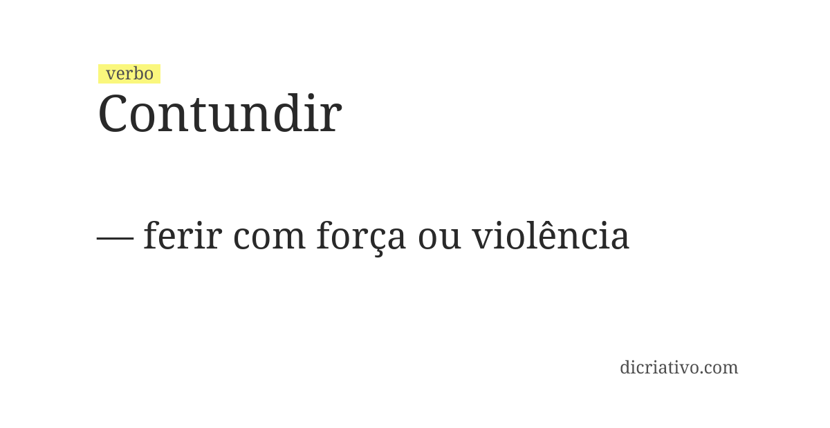 Significado de contundir