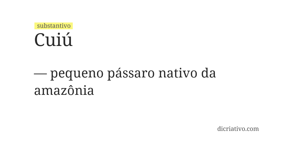 Significado de cuiú