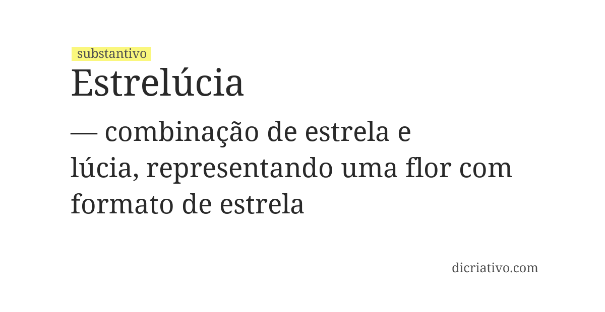 Significado de estrelúcia
