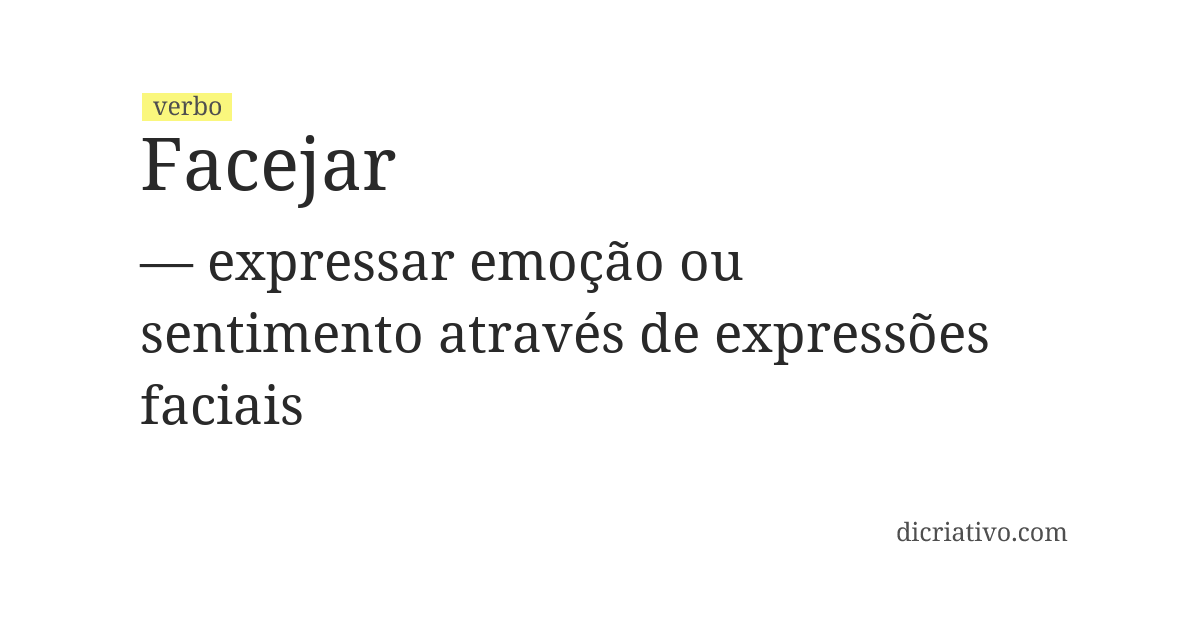 Significado de facejar