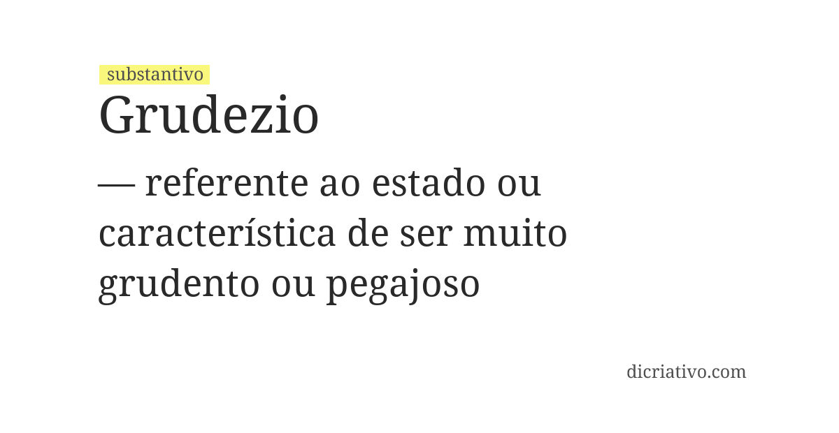 Significado de grudezio