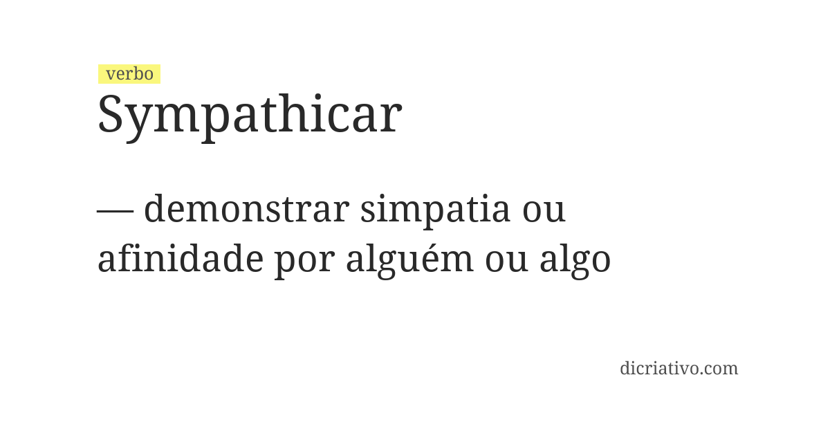 Significado de sympathicar