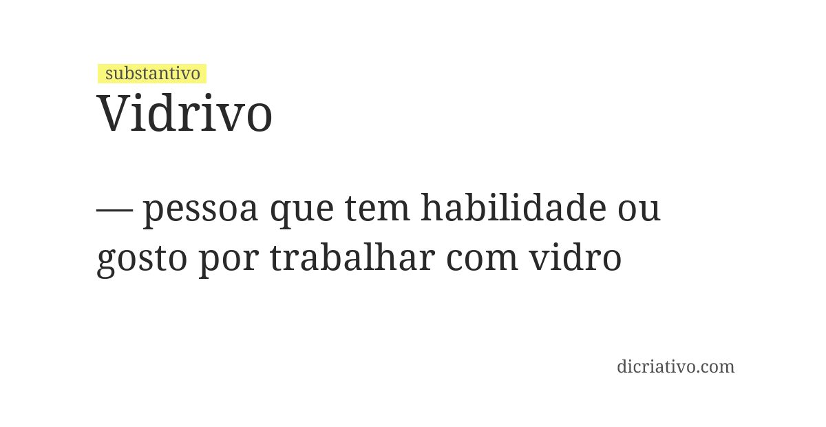 Significado de vidrivo