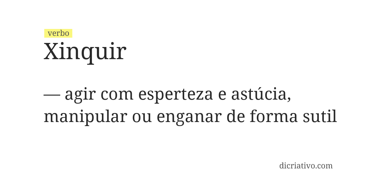 Significado de xinquir