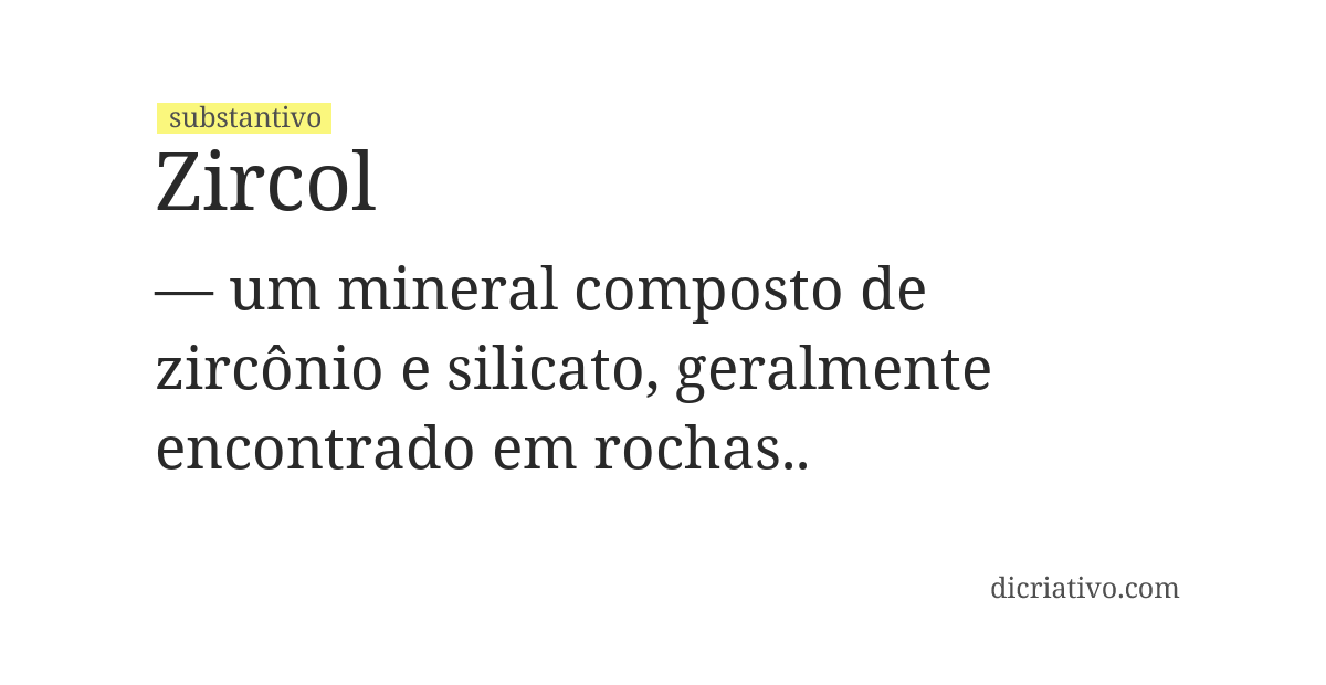 Significado de zircol