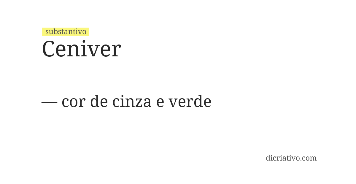 Significado de ceniver