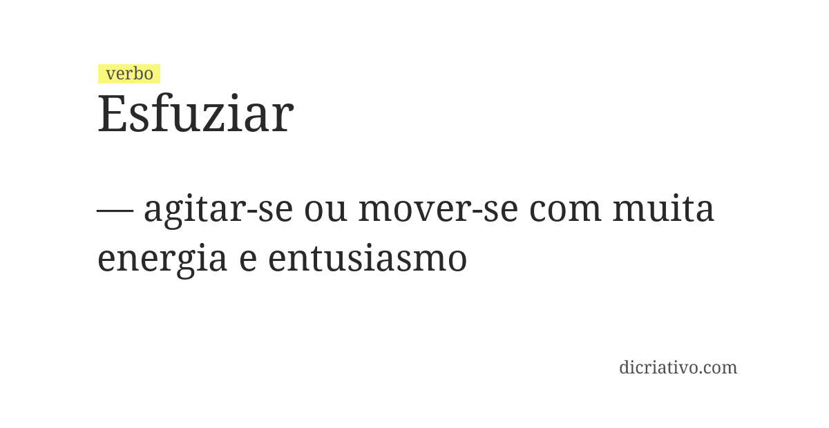 Significado de esfuziar