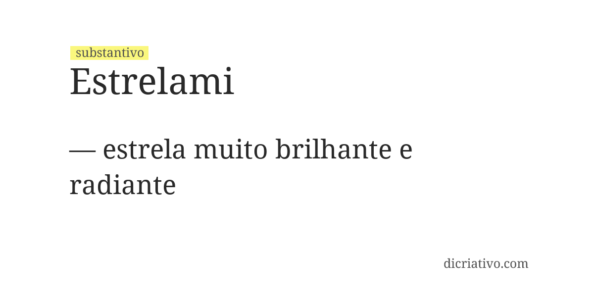 Significado de estrelami