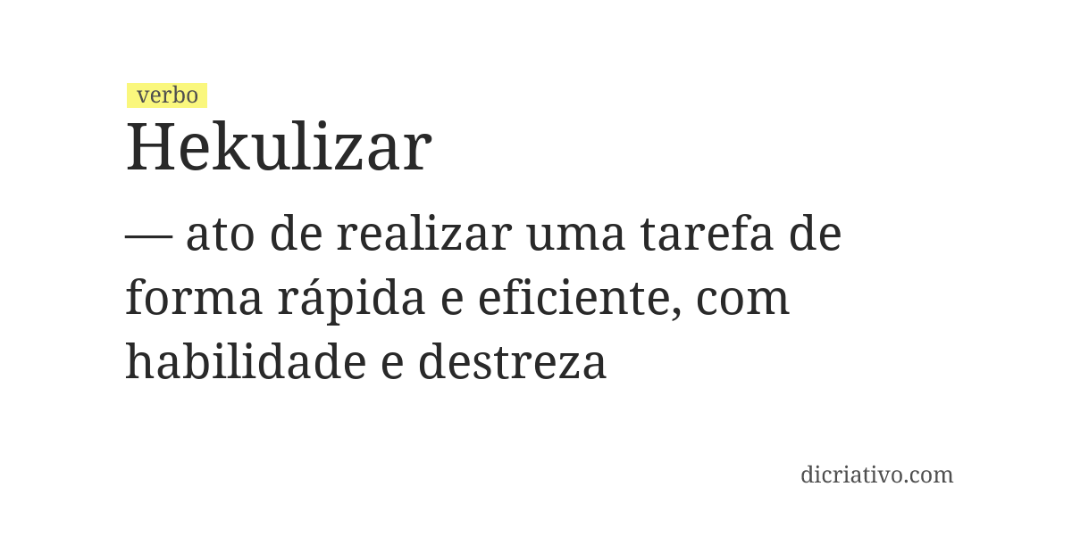 Significado de hekulizar