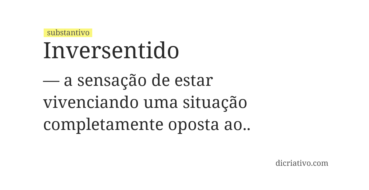 Significado de inversentido