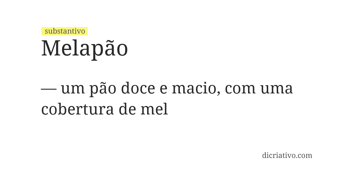 Significado de melapão