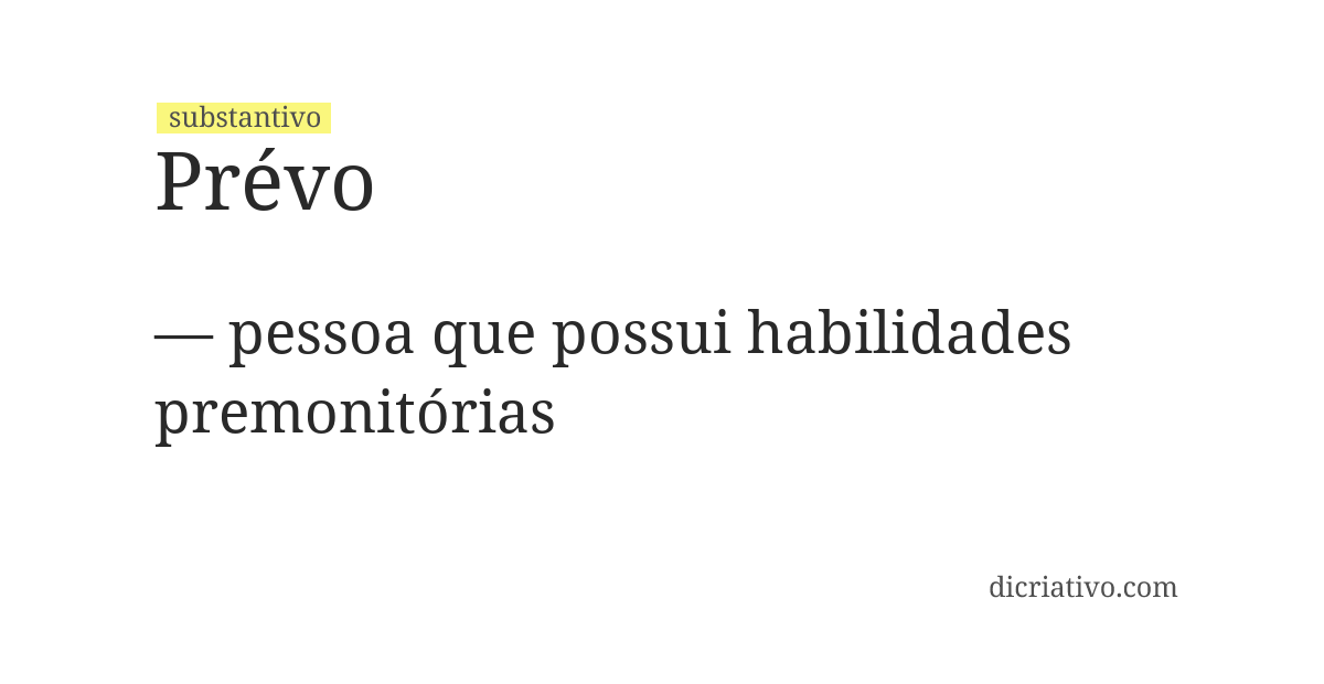 Significado de prévo
