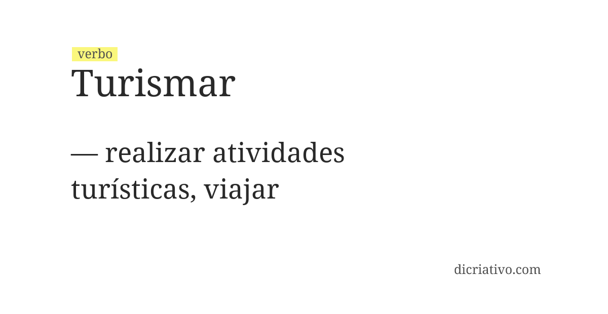 Significado de turismar