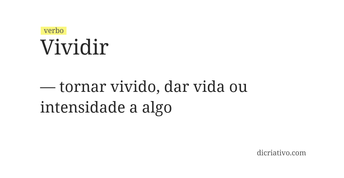 Significado de vividir