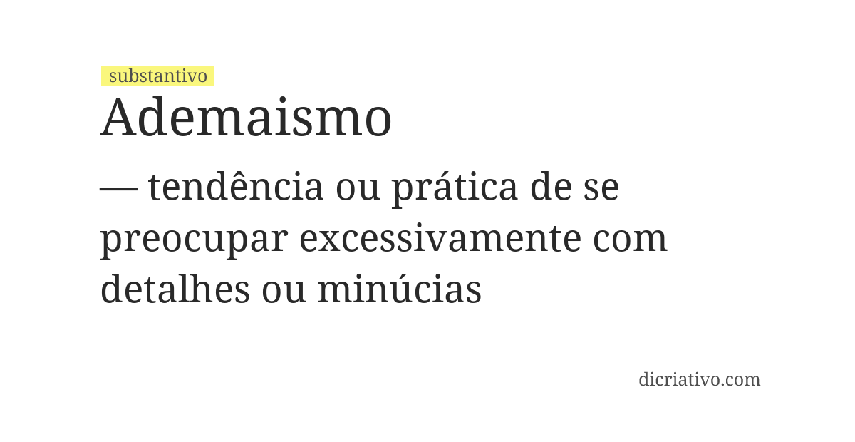Significado de ademaismo