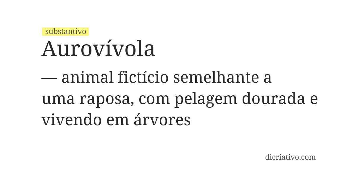 Significado de aurovívola