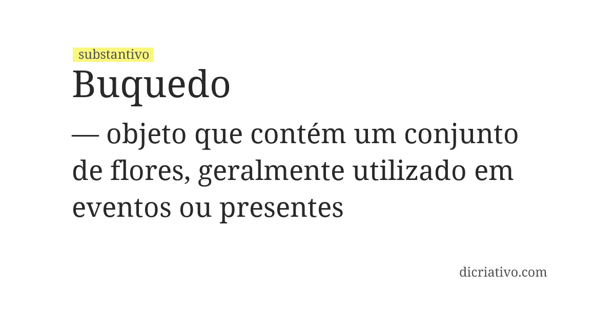 Significado de buquedo