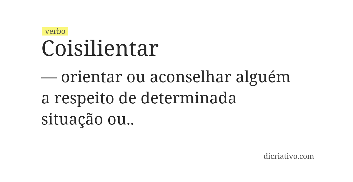 Significado de coisilientar