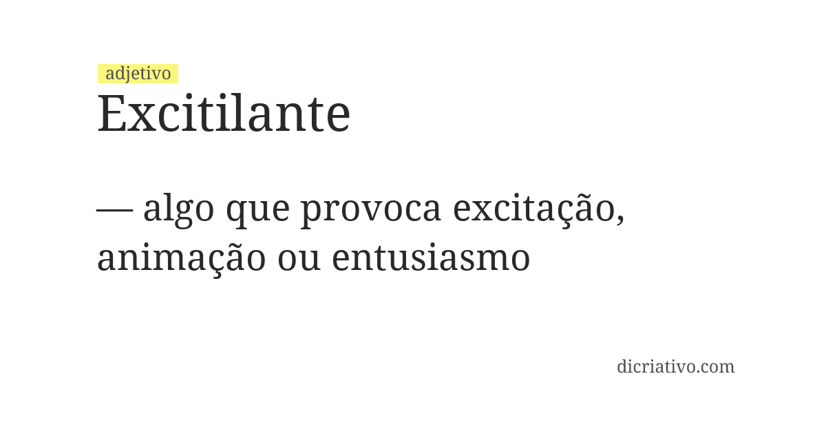 Significado de excitilante