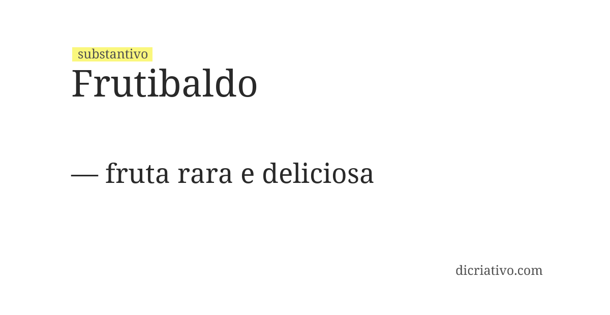 Significado de frutibaldo