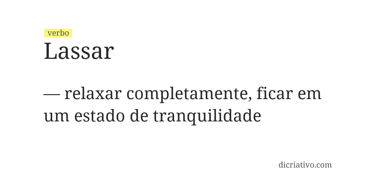 Significado de lassar