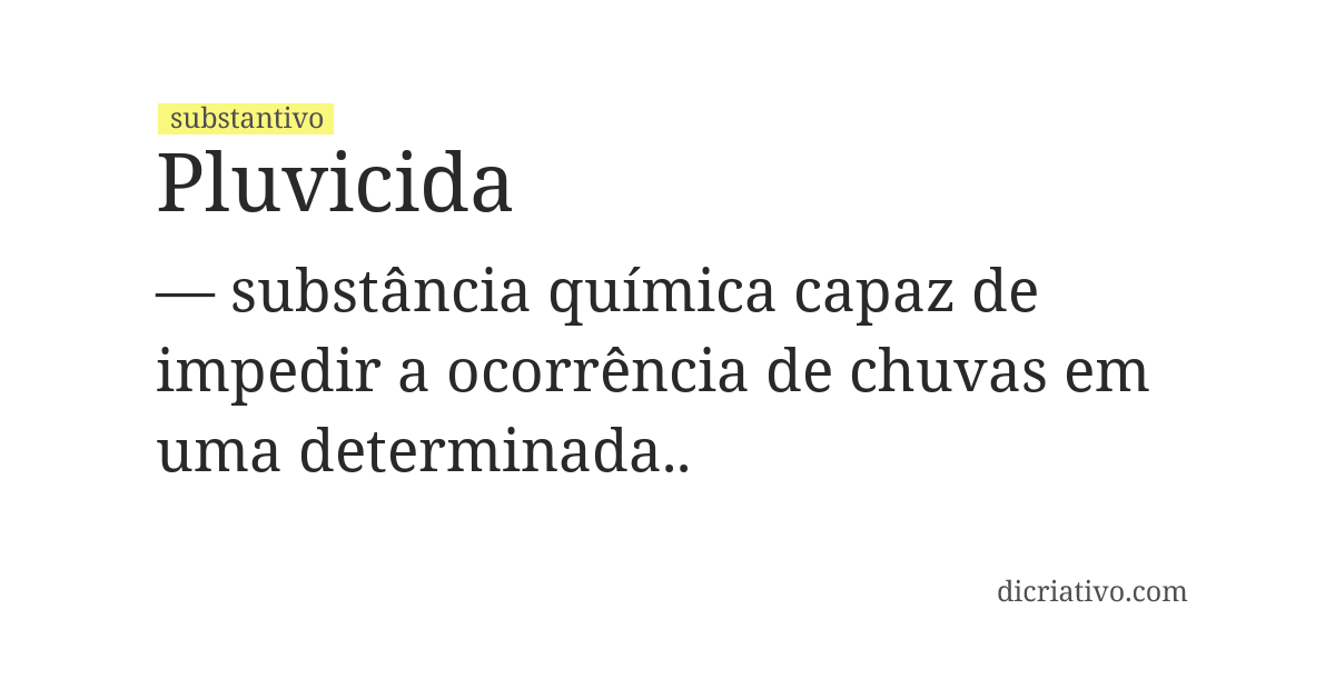 Significado de pluvicida