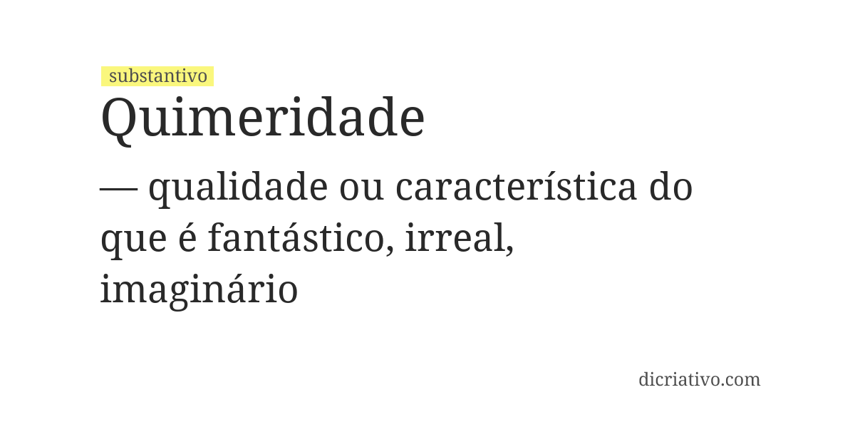 Significado de quimeridade