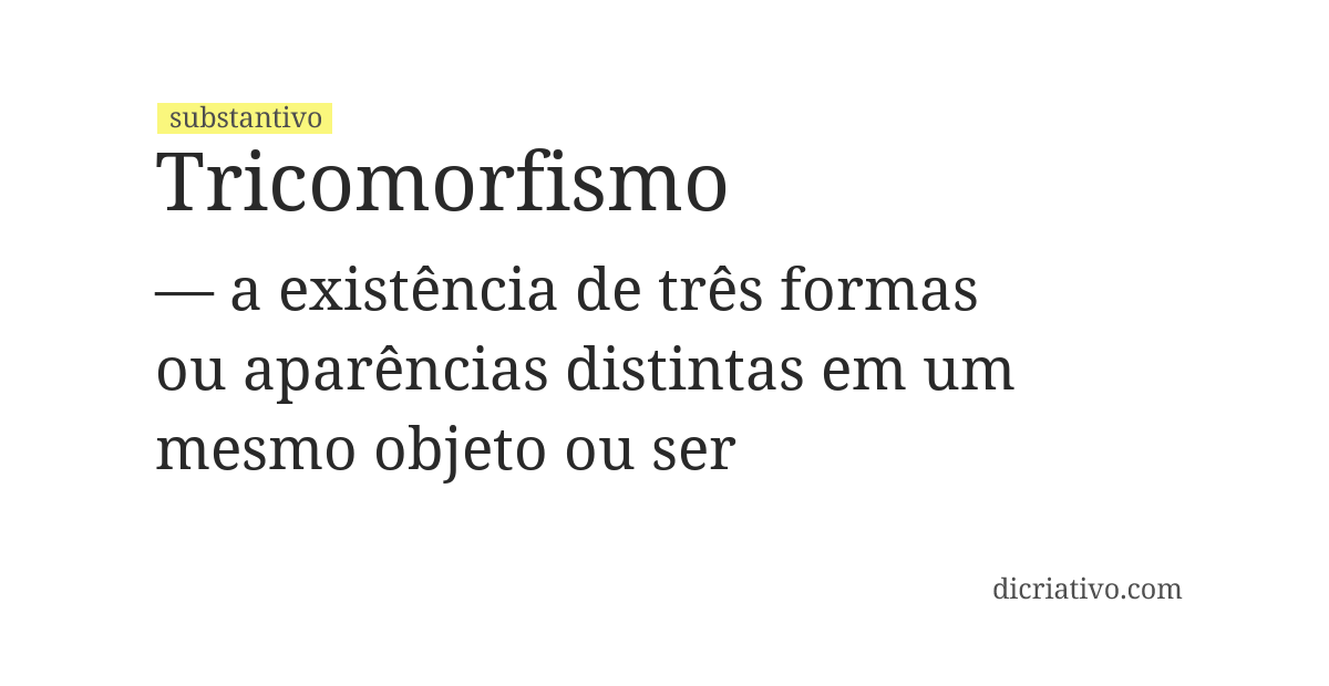 Significado de tricomorfismo