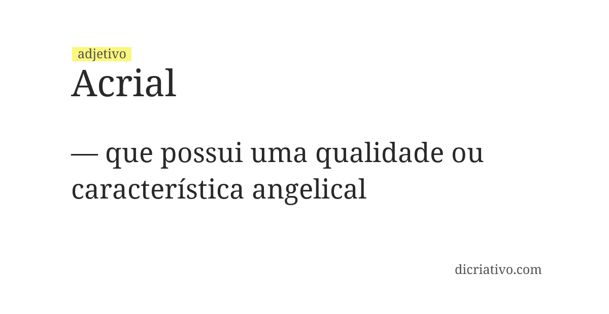 Significado de acrial