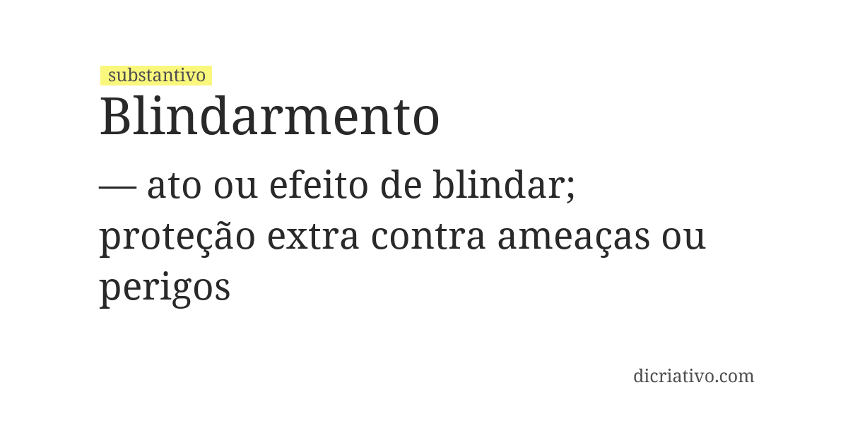 Significado de blindarmento