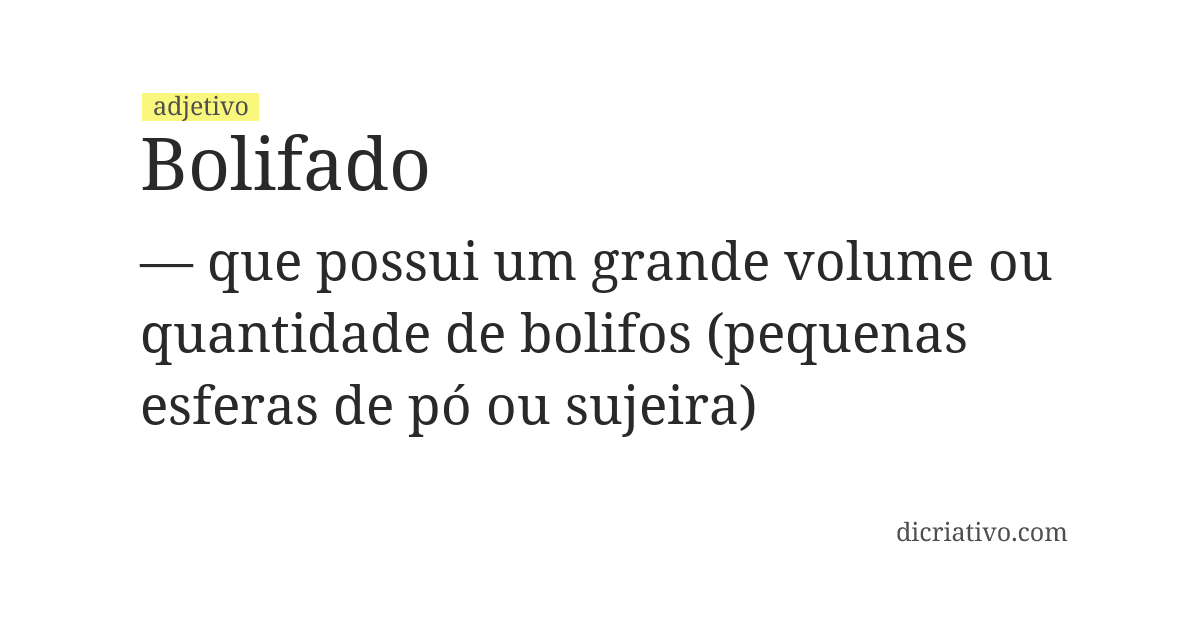 Significado de bolifado
