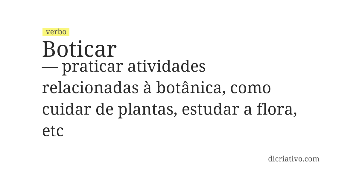Significado de boticar