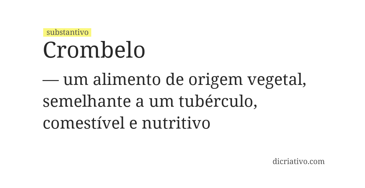 Significado de crombelo