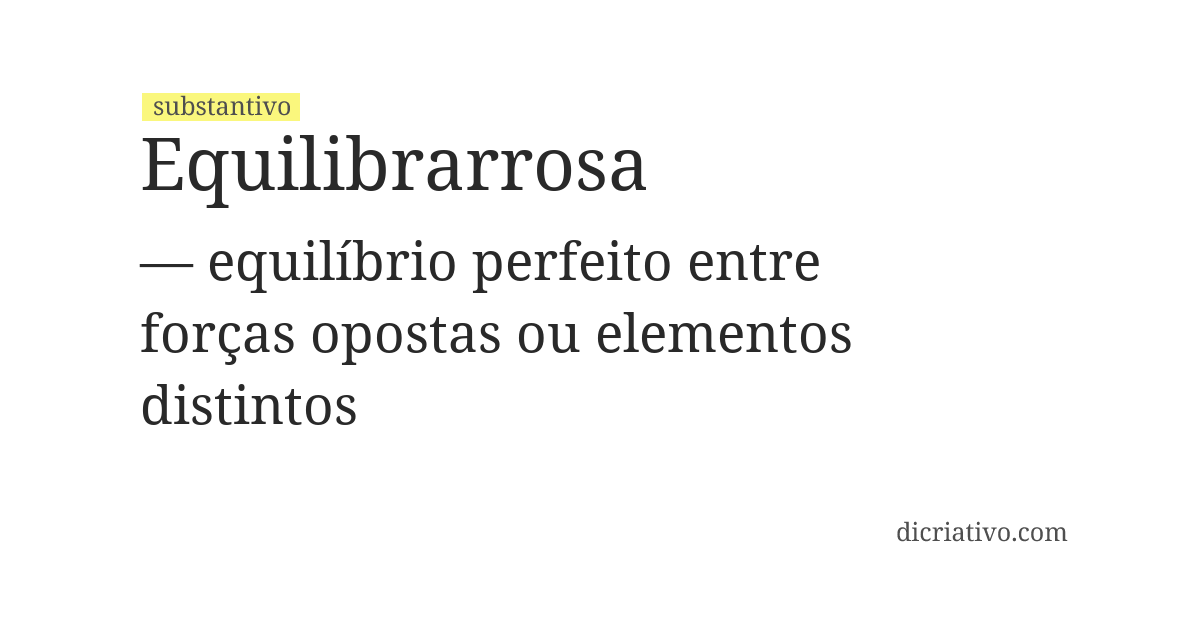 Significado de equilibrarrosa