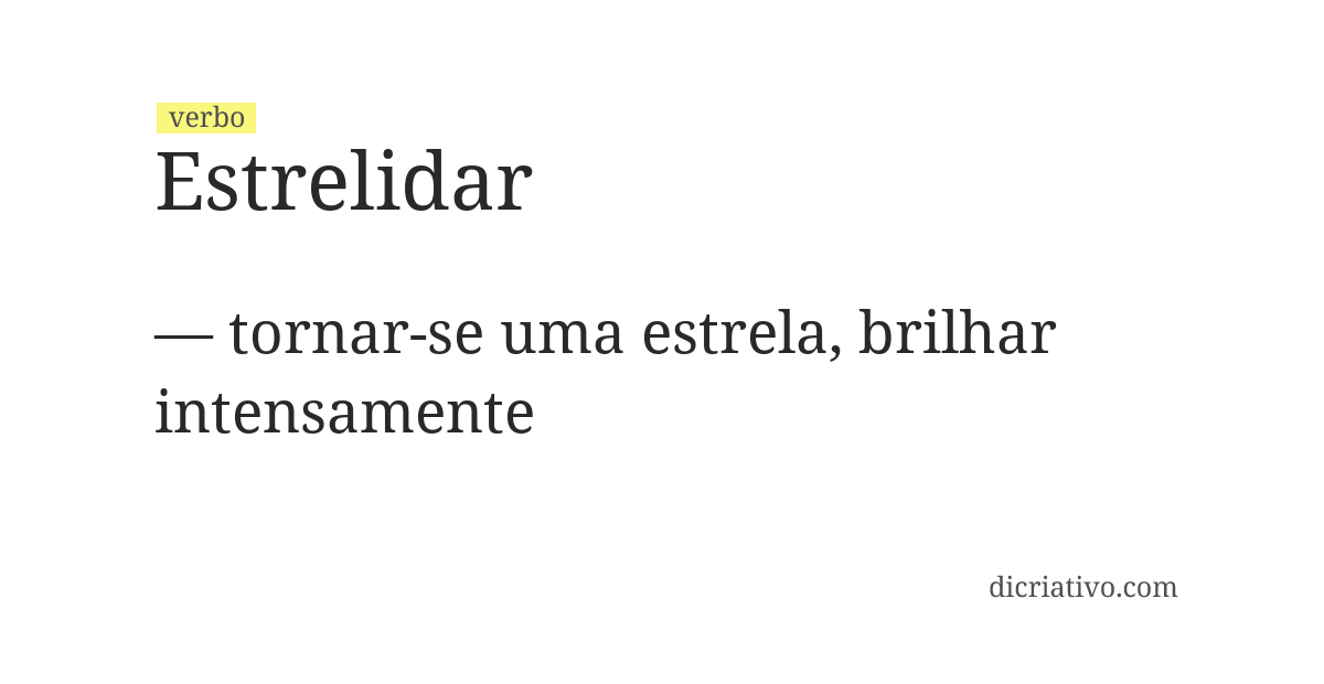 Significado de estrelidar