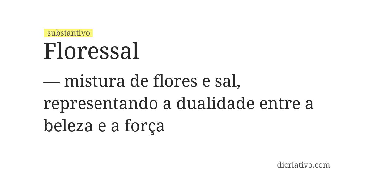 Significado de floressal