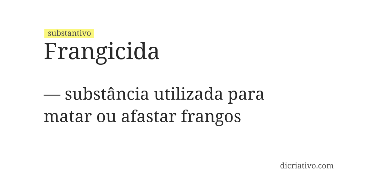 Significado de frangicida