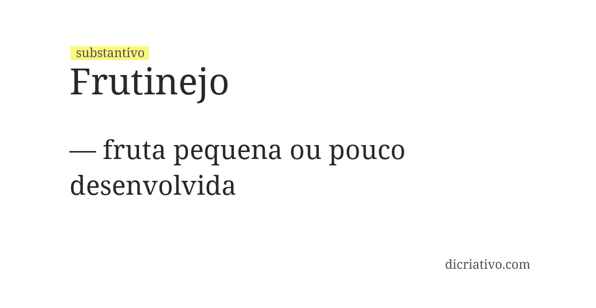 Significado de frutinejo