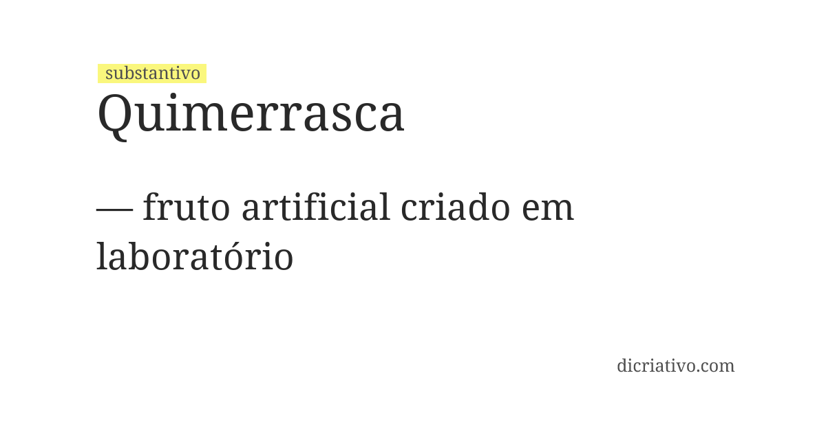 Significado de quimerrasca