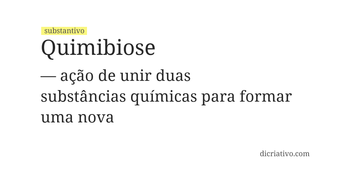 Significado de quimibiose