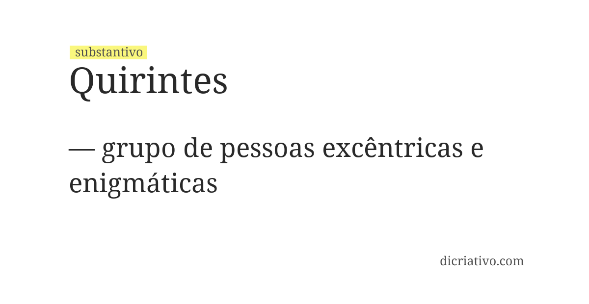 Significado de quirintes