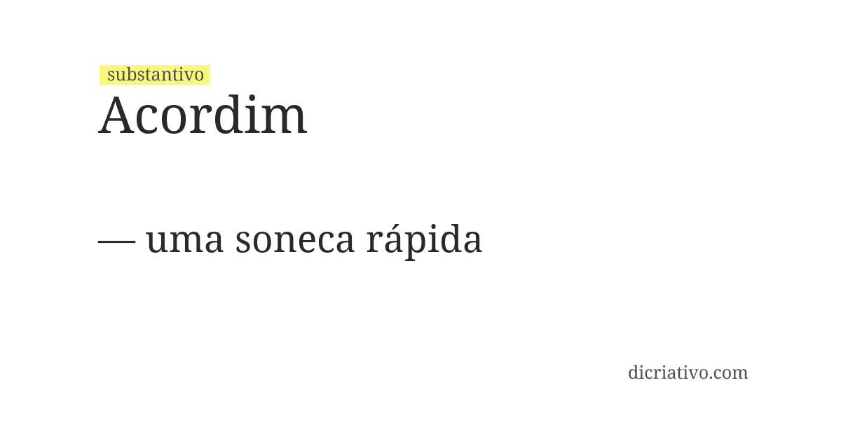 Significado de acordim