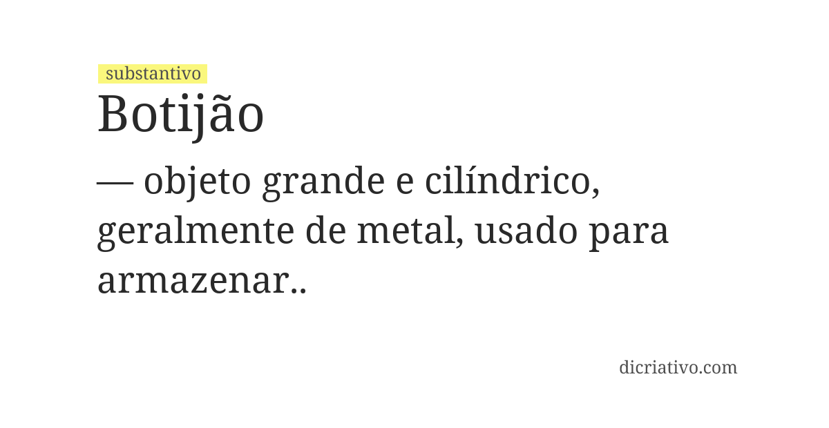 Significado de botijão