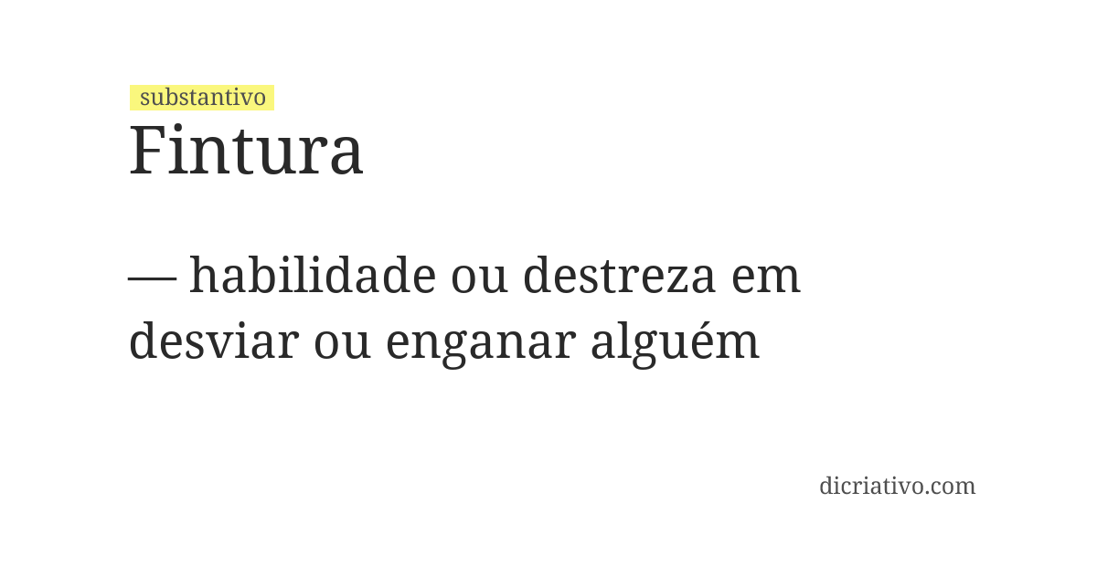 Significado de fintura